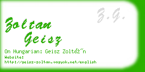 zoltan geisz business card